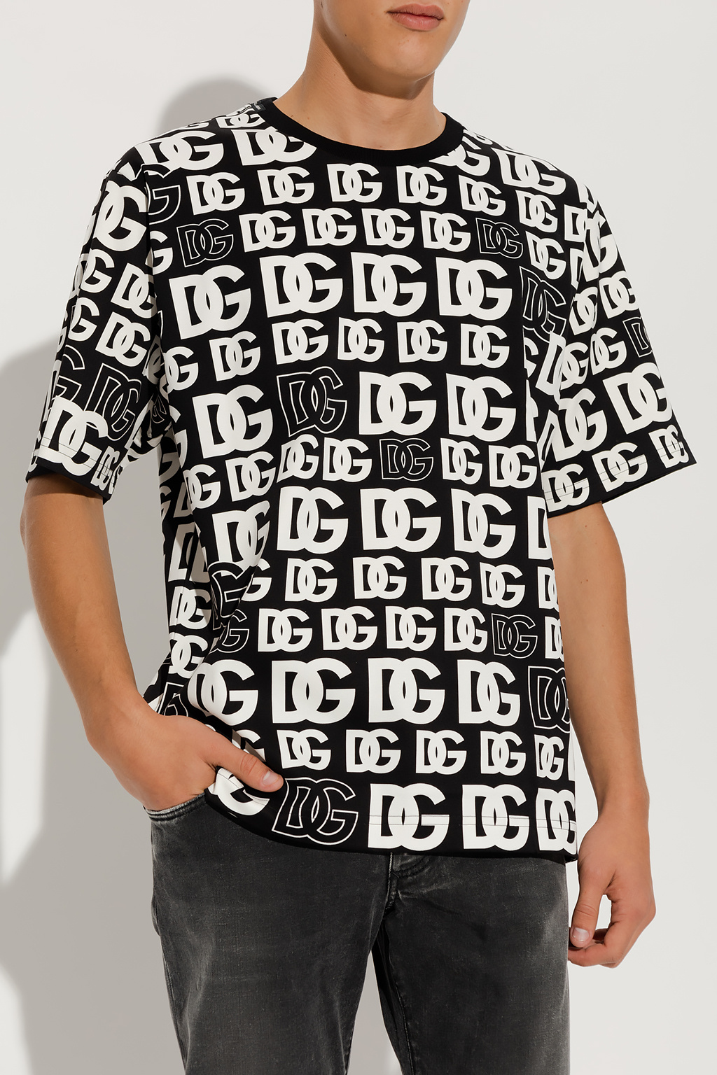 希少【DOLCE & GABBANA】DG刺繍コットンラウンドネックTシャツ $_57.JPG?set_id=880000500F